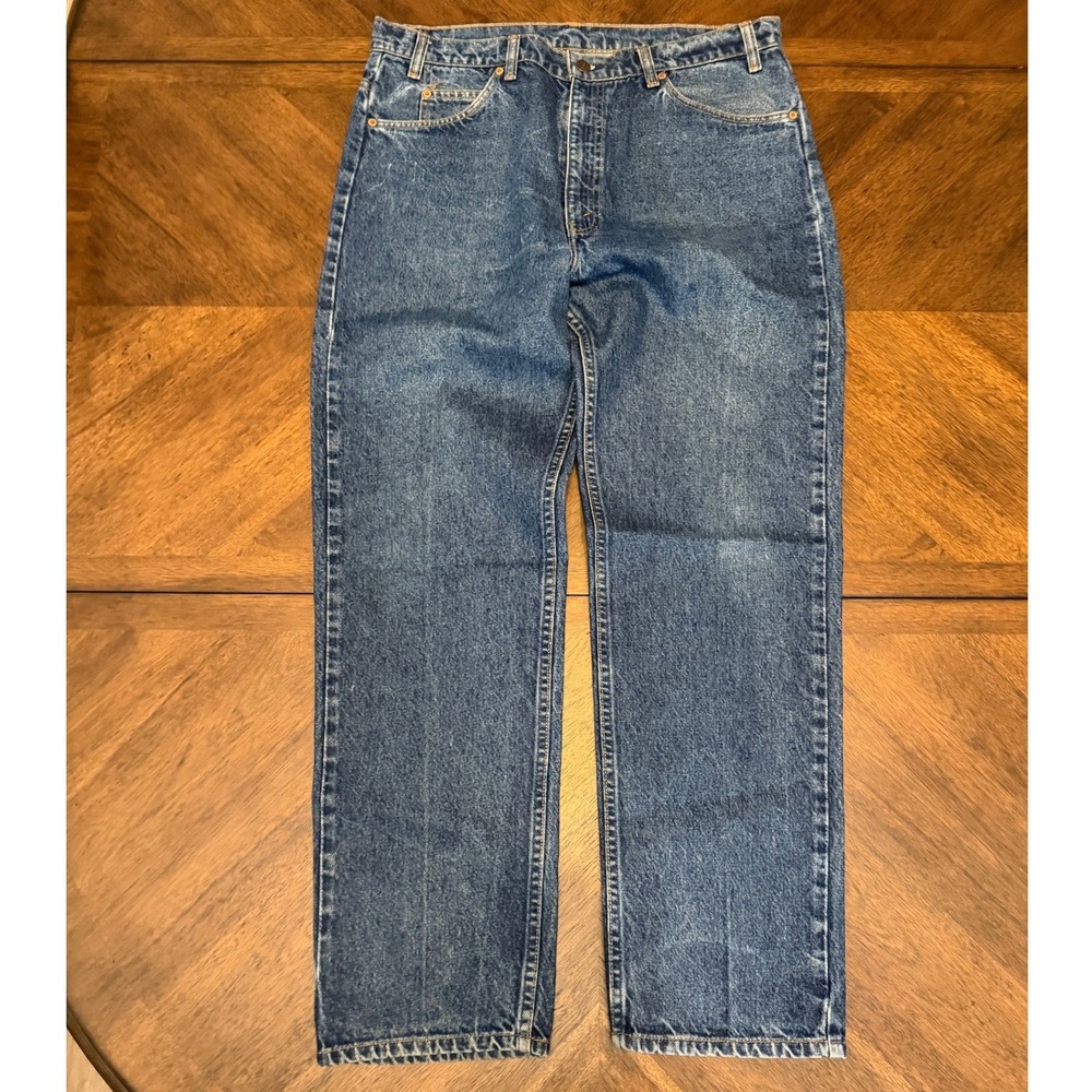 Vintage Levis Orange Tab Jeans Mens 33x30 Medium Wash Blue Straight Leg Denim